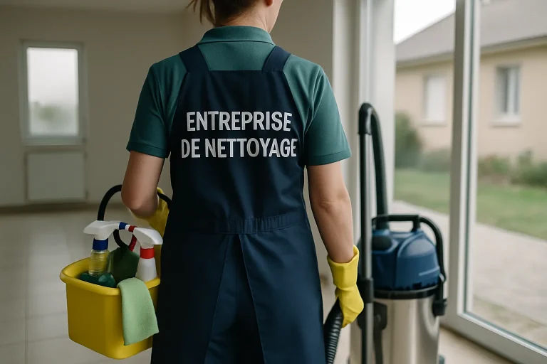 Technicien de nettoyage professionnel à Sainte-Flaive-des-Loups utilisant des équipements modernes.