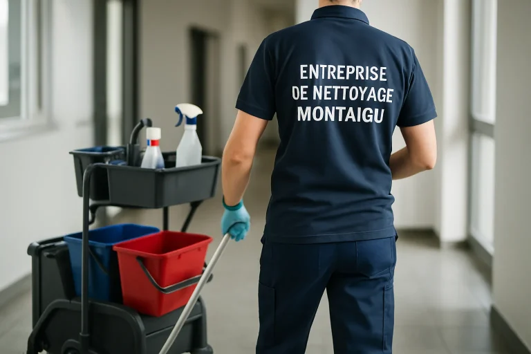 Un technicien de nettoyage dans un appartement insalubre à Montaigu, préparant l'intervention.